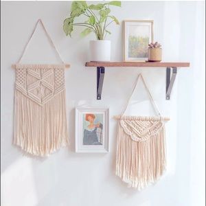 🆕🪴Beautifully Handcrafted Macrame Wall Art Boho Decor~Bohemian Jewelry Display